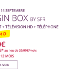 Bon plan : jusqu’à ce soir, la Box ADSL Virgin Mobile est en promo à 1,99 euros par mois pendant 1 an Bon plan : jusqu’à ce soir, la Box ADSL Virgin Mobile est en promo à 1,99 euros par mois pendant 1 an