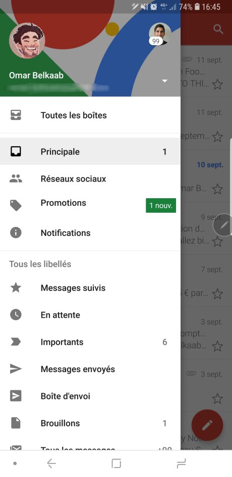 Gmail comptes