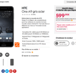 Le HTC One A9 est en fuite chez un opérateur, et son prix est désormais connu