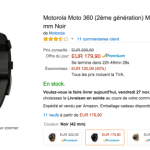 🔥 Bon plan : La Motorola Moto 360 (2ème génération) à 179 euros sur Amazon