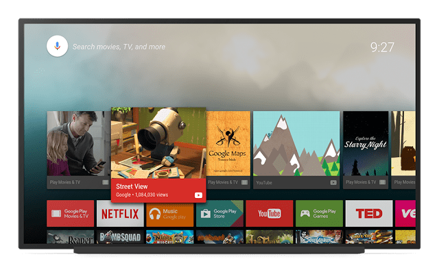 Android TV Home Screen Framed