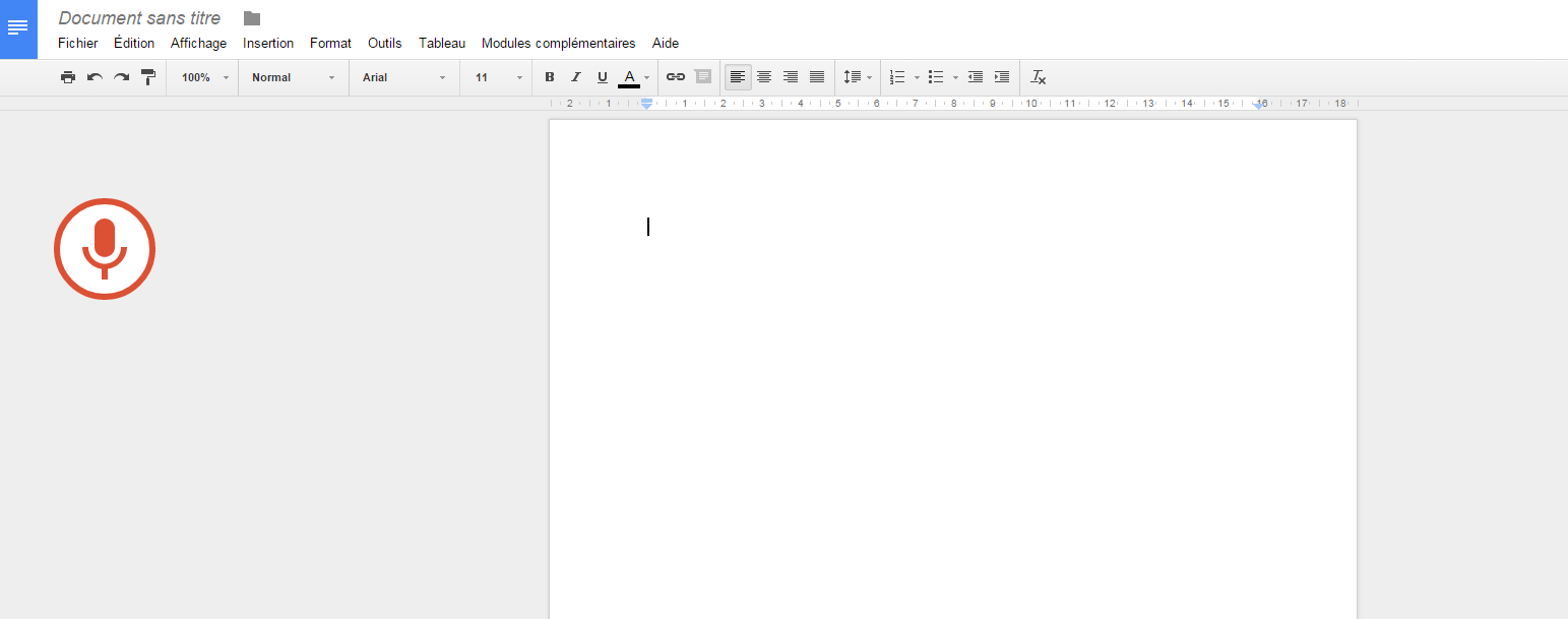 reconnaissance vocale dictee google doc