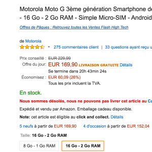 🔥 Bon plan : Le Motorola Moto G (3e gen.) à 149 euros chez Amazon France