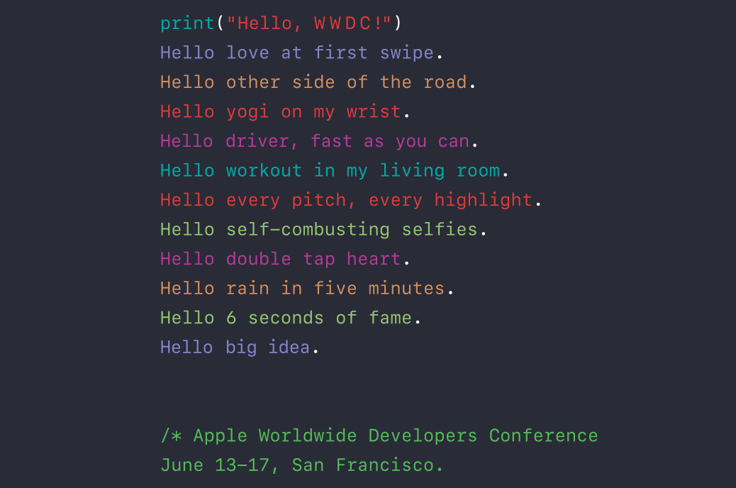 WWDC 2016 Apple