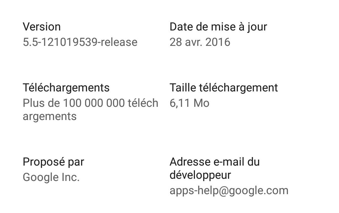 google agenda maj