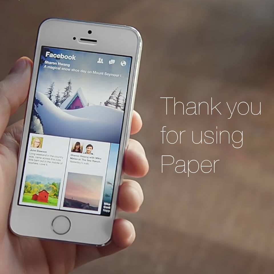 facebook paper