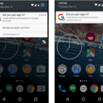 Si on se connecte à votre compte Google, vous allez recevoir une notification Android Si on se connecte à votre compte Google, vous allez recevoir une notification Android
