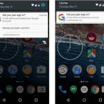 Si on se connecte à votre compte Google, vous allez recevoir une notification Android