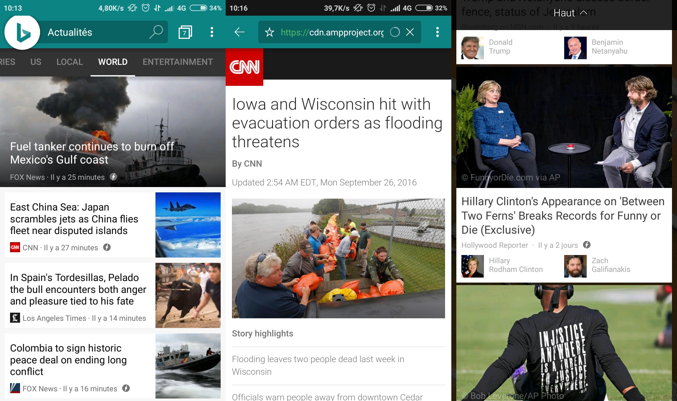 Microsoft Bing app rejoint Google AMP