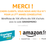 🔥 Bon plan : 10 euros de réduction à partir de 50 euros d’achat Amazon 🔥 Bon plan : 10 euros de réduction à partir de 50 euros d’achat Amazon