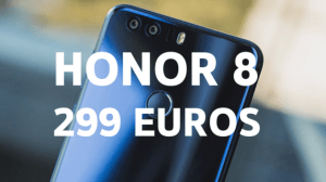 Honor 8 : 299 euros chez Amazon, avec un trajet Chauffeur Privé offert