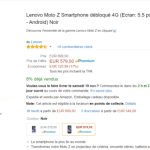 Vente flash : le Lenovo Moto Z est à 579 euros au lieu de 699 euros Vente flash : le Lenovo Moto Z est à 579 euros au lieu de 699 euros