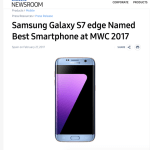 Samsung Galaxy S7 edge, meilleur smartphone du MWC 2017