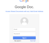 Fausse page de Google Docs