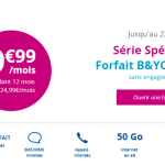 🔥 Bon plan : le forfait B&You 50 Go à 10 euros/mois reconduit 🔥 Bon plan : le forfait B&You 50 Go à 10 euros/mois reconduit