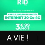 SFR RED prolonge à vie l’offre de 20 Go à 3,99 euros/mois pour ses abonnés