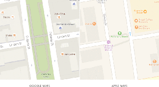 Google Maps et Apple Plans : un cartographe a suivi les modifications pendant un an