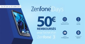 🔥 50 euros de réduction sur le Asus Zenfone 3 !