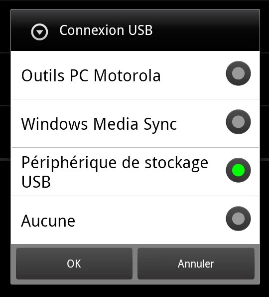 ConnexionUSB