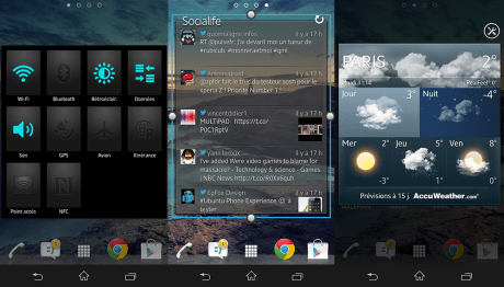 Test-Sony-Xperia-Z-Widgets