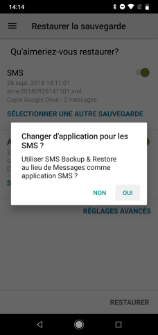 SMS Backup restaurer messages (3)