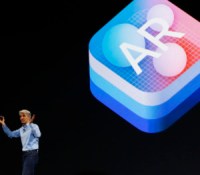 Craig Federighi, Apple senior vice president software engineering, talks about augmented reality at the Worldwide Developers Conference at the McEnery Convention Center in San Jose, Calif., on Monday, June 5, 2017. (Gary Reyes/ Bay Area News Group)