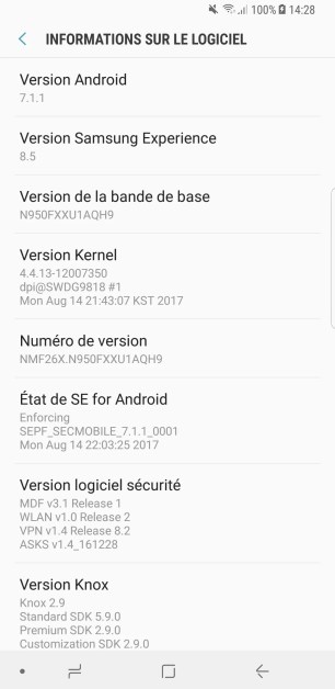 Android à jour