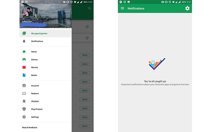 Google Play Store une nouvelle section Notifications apparaît