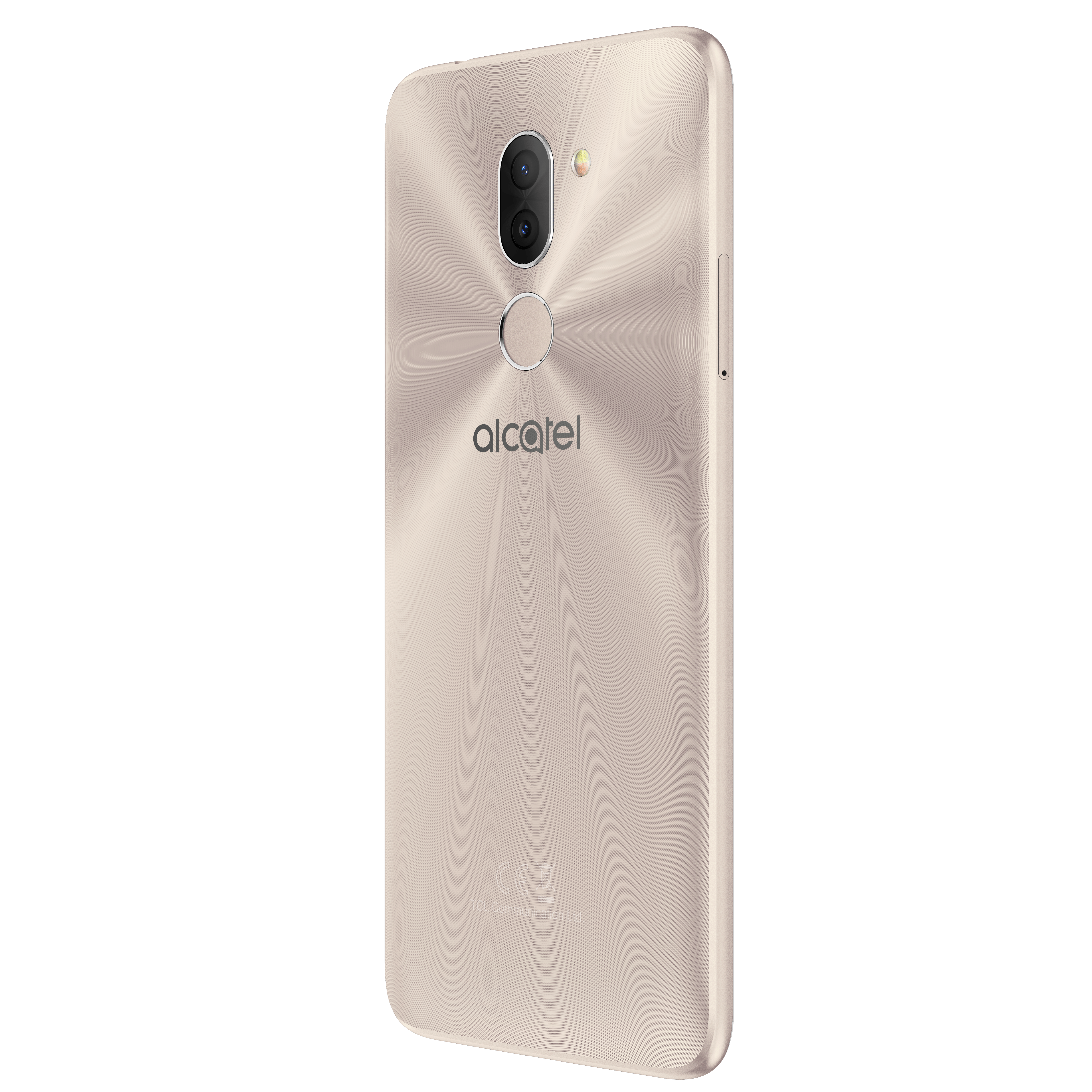 Alcatel 3X_Metallic Gold_Back Right (with CE)