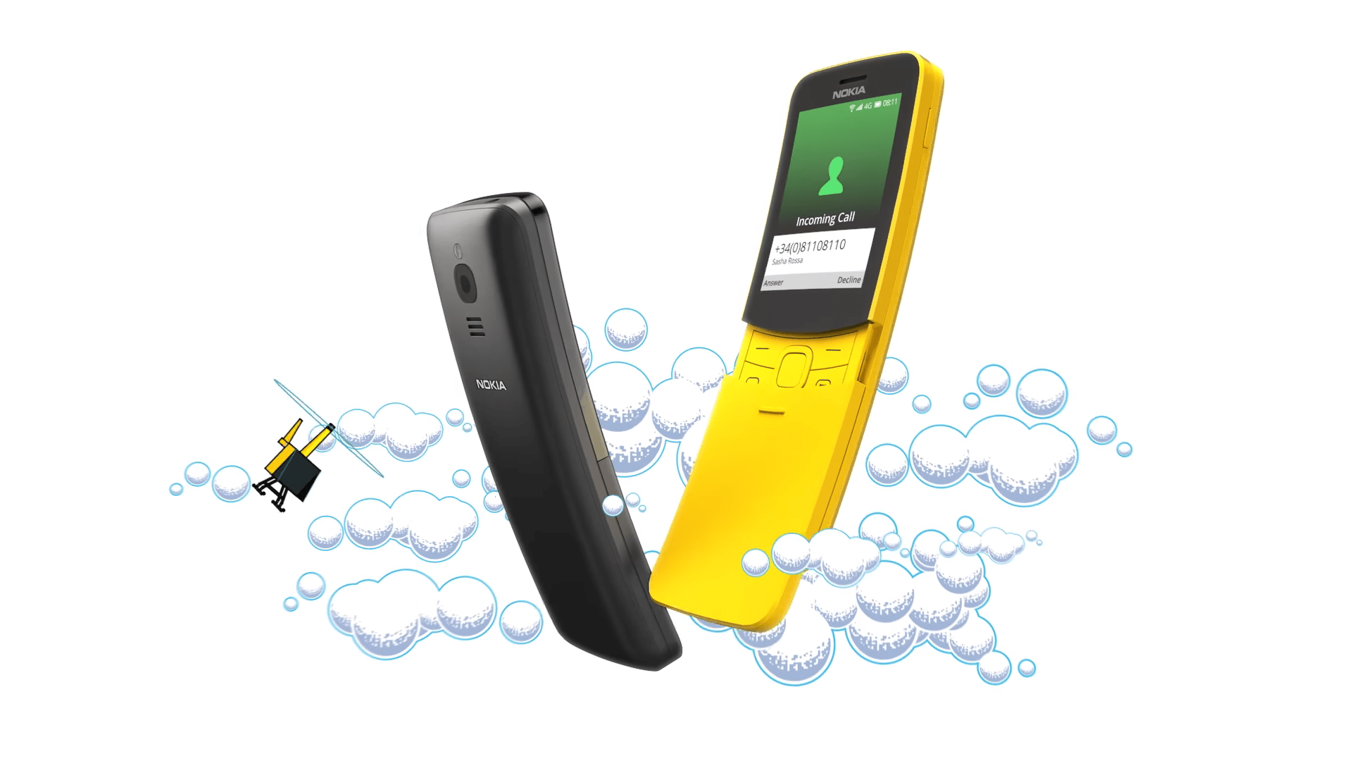 Nokia 8110 : le téléphone de Néo (Matrix) de retour en 4G et avec une énorme autonomie – MWC 2018
