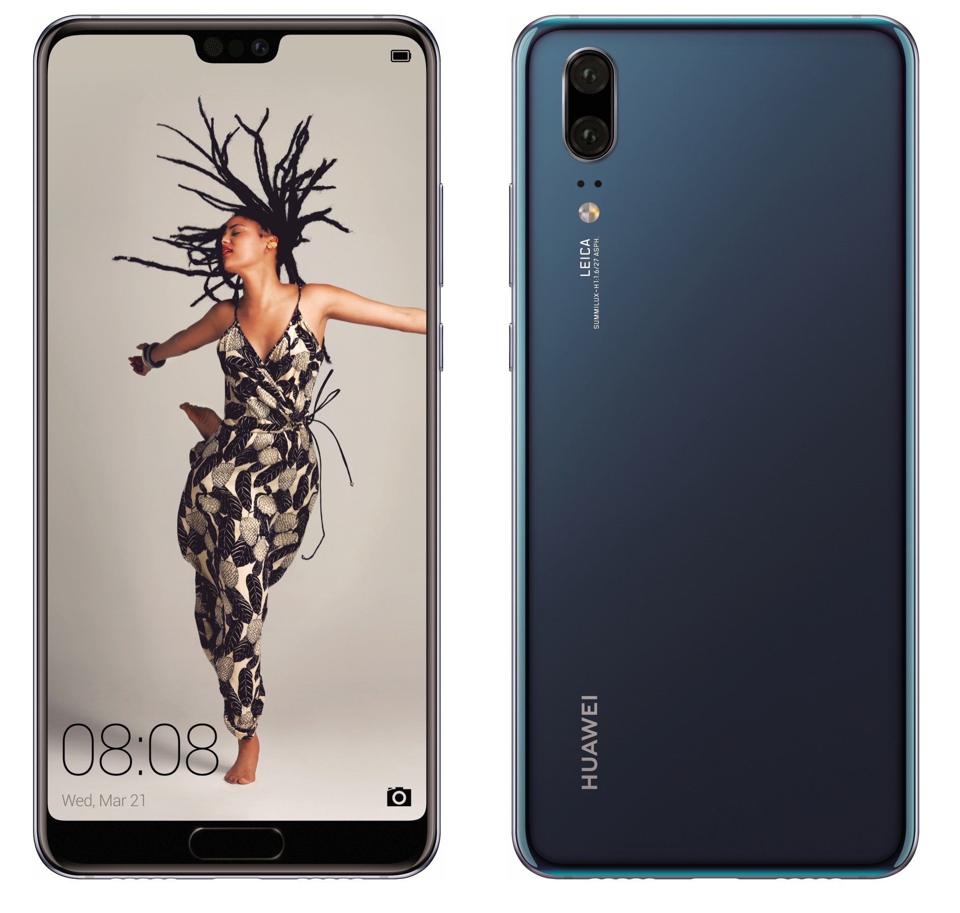 Huawei P20 Blue press render