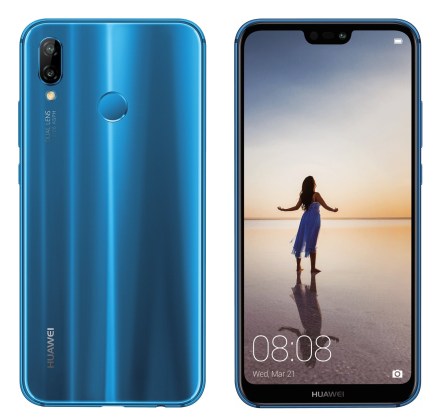 Huawei P20 Lite blue press render