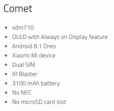 xiaomi comet