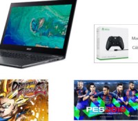 acer spin 5 + manette xbox one + dbz fighterz + pes 2018