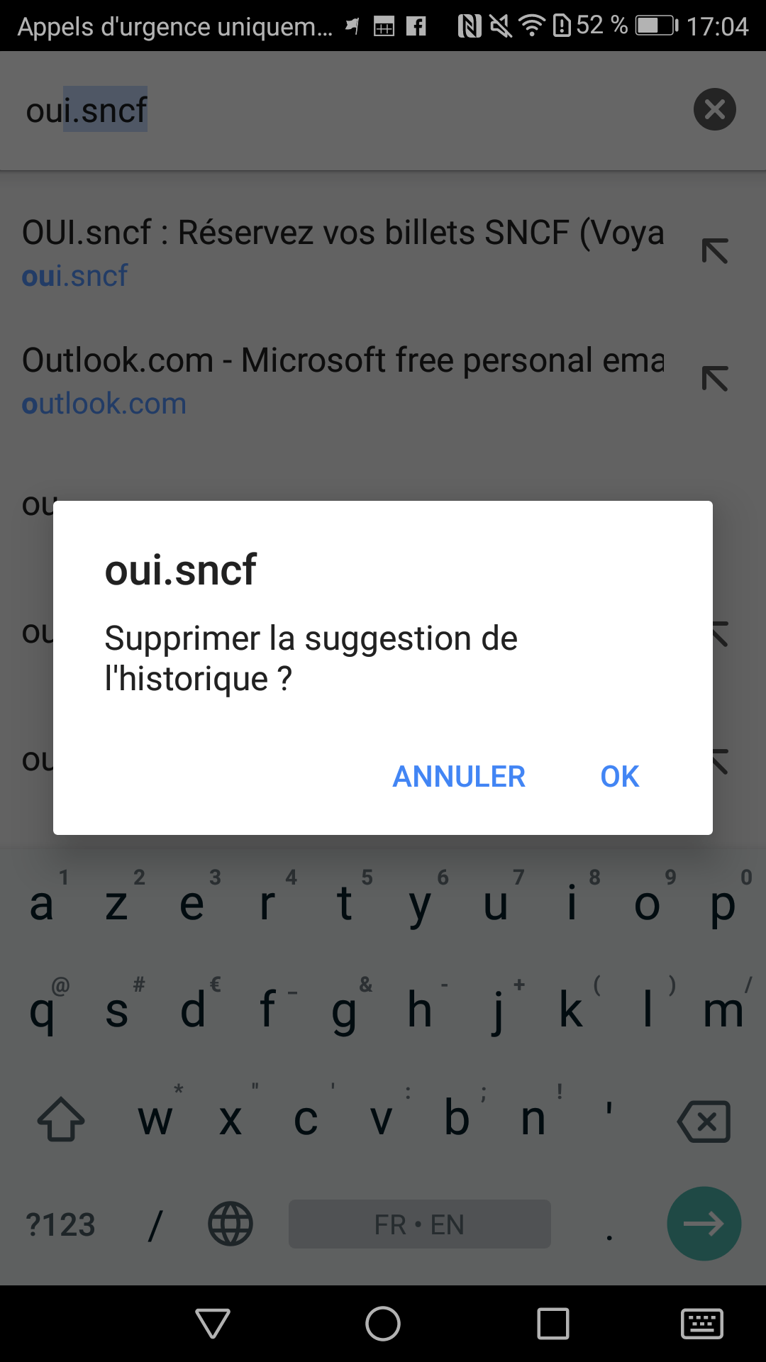 Google Chrome Android supprimer suggestions (2)