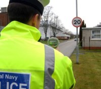 A member of the Royal Navy Police is pictured carrying out a vehicle speed check at HMS Sultan in Gosport, Hampshire.

The Royal Navy Police (RNP) is the Service Police branch of the Royal Navy and Royal Marines. Members of the RNP enforce law, discipline, and maintain order as outlined in the Armed Forces Act 2006.

The Royal Navy Police was known as the Royal Navy Regulating Branch until 2007, when the service was renamed the Royal Navy Police in a change brought about by the Armed Forces Act 2006.

Model Release forms held at HMS SULTAN phot SectionPhotographer: LA(Phot) Jay Allen
Image 45153697.jpg from www.defenceimages.mod.uk

For latest news visit: www.mod.uk
Follow us:
www.facebook.com/defenceimages
www.twitter.com/defenceimages