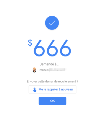 Google Pay demande ok