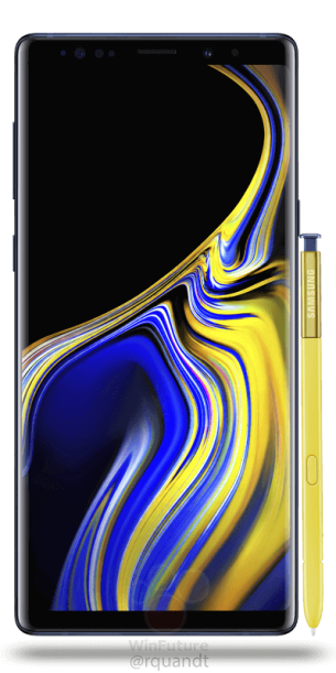 Samsung-Galaxy-Note9 bleu face