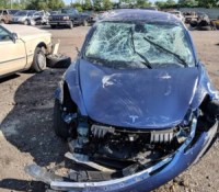 Tesla Model 3 destroyed