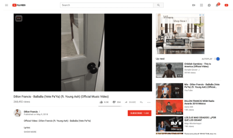 YouTube nouveau lecteur vidéo verticale avant