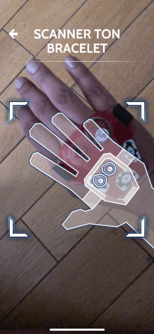 capture appli Hero Vision pour Casque Hasbro Iron Man AR bracelet et gemme de l infinie