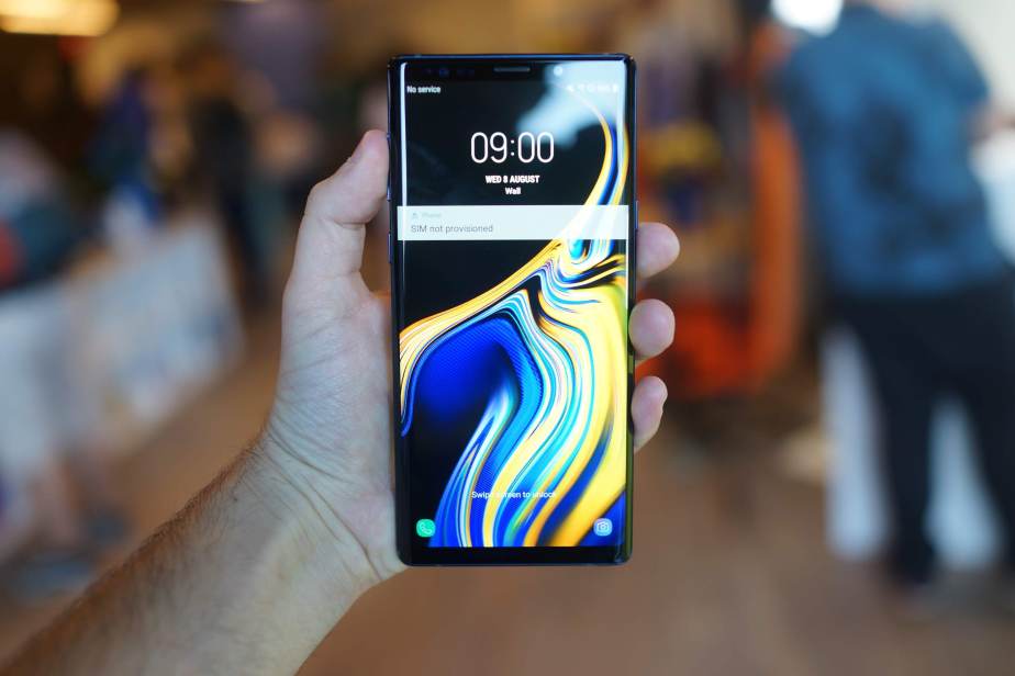 Samsung Galaxy Note 9 avant en main