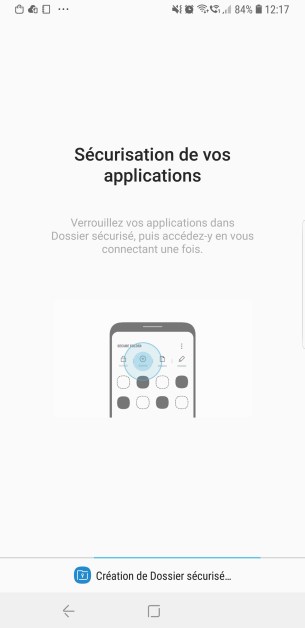 Dossier sécurisé Galaxy Note 9 a