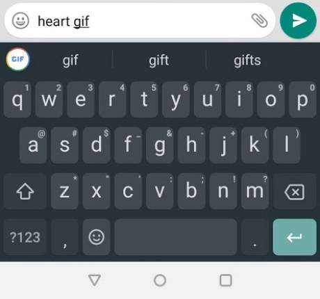 Gboard recherche intelligente gif