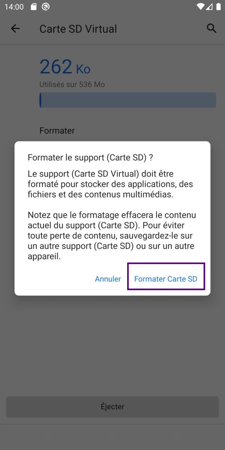 Android carte SD tuto formater (2)