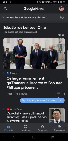 Google Actualités news 2