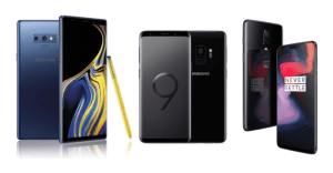 Samsung Galaxy Note 9 à 689 euros, Samsung Galaxy S9 à 494 euros et OnePlus 6 à 379 euros sur eBay