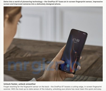 OnePlus 6T leak