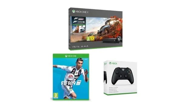 Pack Xbox One X Forza Fifa 19 et manette