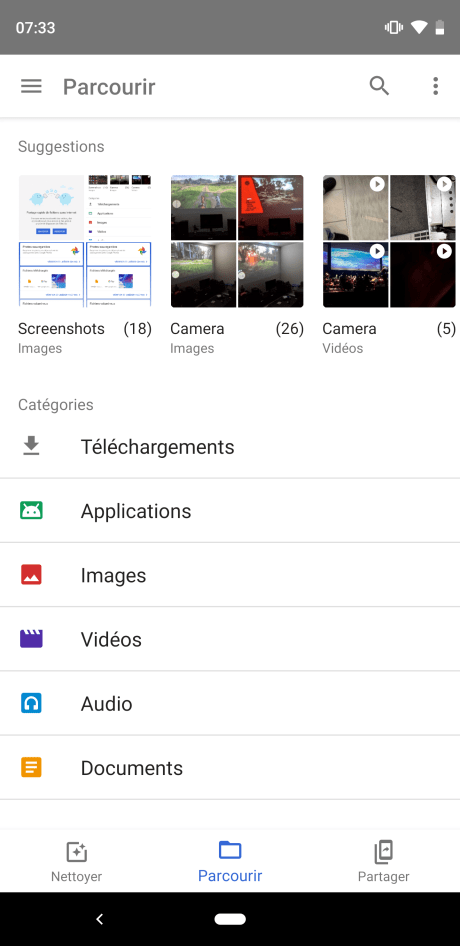 Google Files Go ancienne UI (6)